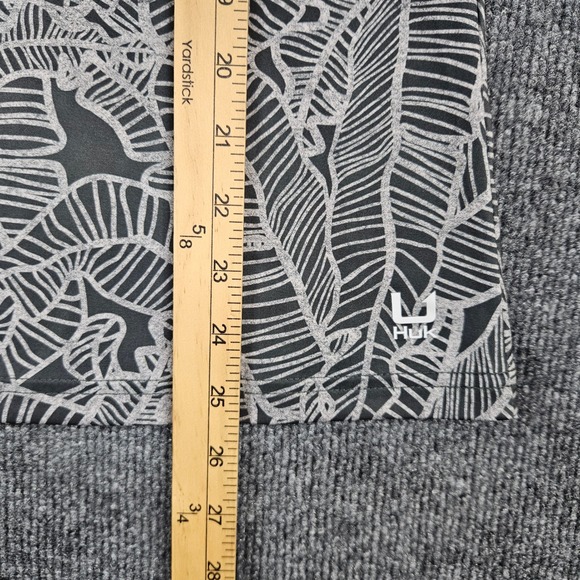 Huk Pursuit Tank Top Women's Medium M Gray Leaf Print Racerback Activewear UPF - Picture 4 of 5